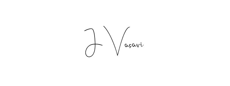 How to make J Vasavi signature? Andilay-7BmLP is a professional autograph style. Create handwritten signature for J Vasavi name. J Vasavi signature style 4 images and pictures png