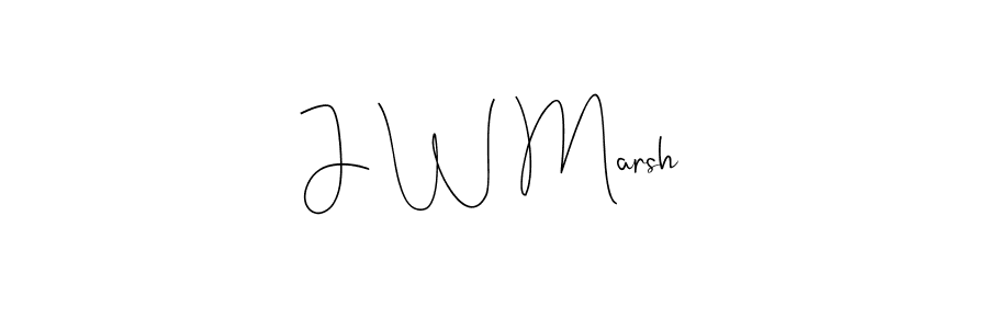 Use a signature maker to create a handwritten signature online. With this signature software, you can design (Andilay-7BmLP) your own signature for name J W Marsh. J W Marsh signature style 4 images and pictures png