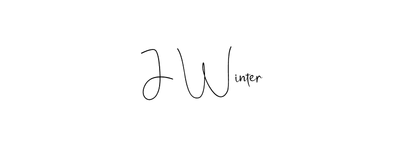 if you are searching for the best signature style for your name J Winter. so please give up your signature search. here we have designed multiple signature styles  using Andilay-7BmLP. J Winter signature style 4 images and pictures png