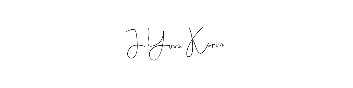 Use a signature maker to create a handwritten signature online. With this signature software, you can design (Andilay-7BmLP) your own signature for name J Yuva Karun. J Yuva Karun signature style 4 images and pictures png