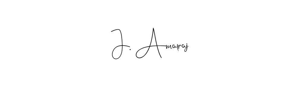 The best way (Andilay-7BmLP) to make a short signature is to pick only two or three words in your name. The name J. Amalraj include a total of six letters. For converting this name. J. Amalraj signature style 4 images and pictures png
