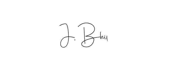 Make a beautiful signature design for name J. Bhil. With this signature (Andilay-7BmLP) style, you can create a handwritten signature for free. J. Bhil signature style 4 images and pictures png