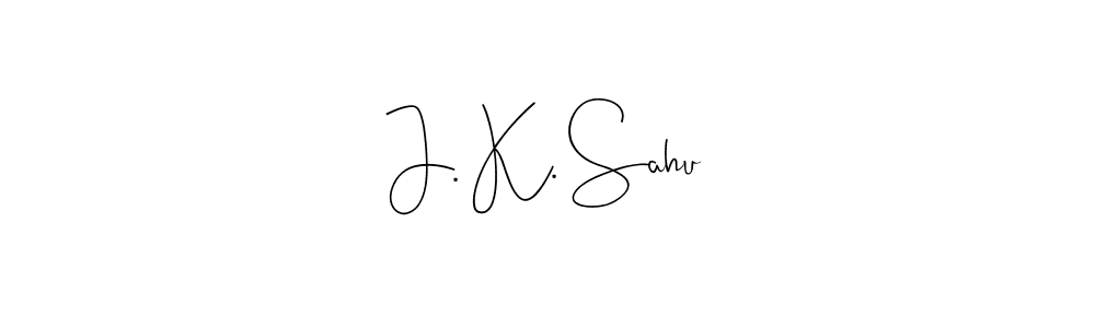 How to make J. K. Sahu name signature. Use Andilay-7BmLP style for creating short signs online. This is the latest handwritten sign. J. K. Sahu signature style 4 images and pictures png