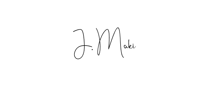 How to make J. Maki signature? Andilay-7BmLP is a professional autograph style. Create handwritten signature for J. Maki name. J. Maki signature style 4 images and pictures png
