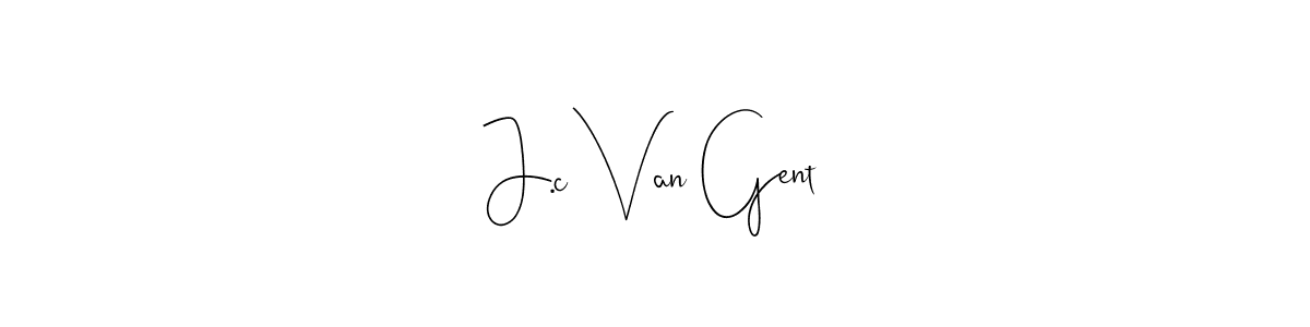 Design your own signature with our free online signature maker. With this signature software, you can create a handwritten (Andilay-7BmLP) signature for name J.c Van Gent. J.c Van Gent signature style 4 images and pictures png