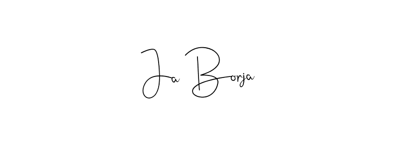 How to make Ja Borja signature? Andilay-7BmLP is a professional autograph style. Create handwritten signature for Ja Borja name. Ja Borja signature style 4 images and pictures png