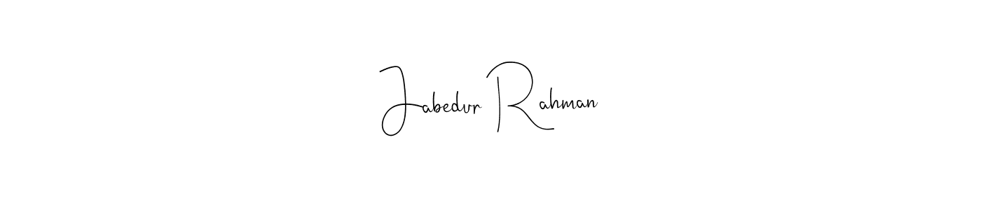 Use a signature maker to create a handwritten signature online. With this signature software, you can design (Andilay-7BmLP) your own signature for name Jabedur Rahman. Jabedur Rahman signature style 4 images and pictures png