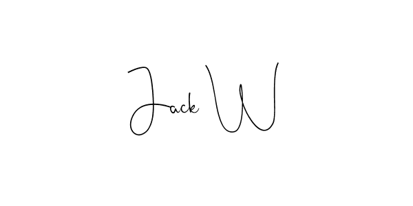 if you are searching for the best signature style for your name Jack W. so please give up your signature search. here we have designed multiple signature styles  using Andilay-7BmLP. Jack W signature style 4 images and pictures png