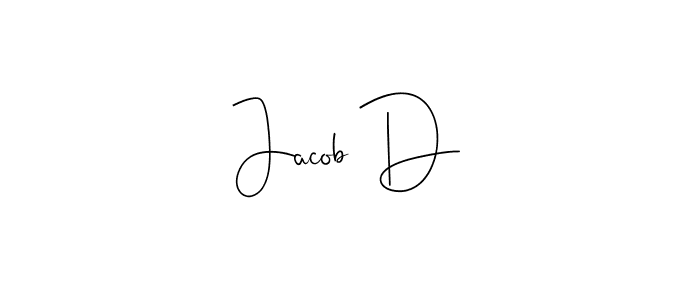 Make a beautiful signature design for name Jacob D. With this signature (Andilay-7BmLP) style, you can create a handwritten signature for free. Jacob D signature style 4 images and pictures png