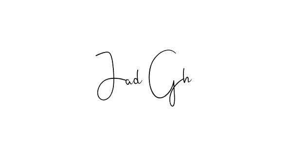You should practise on your own different ways (Andilay-7BmLP) to write your name (Jad Gh) in signature. don't let someone else do it for you. Jad Gh signature style 4 images and pictures png