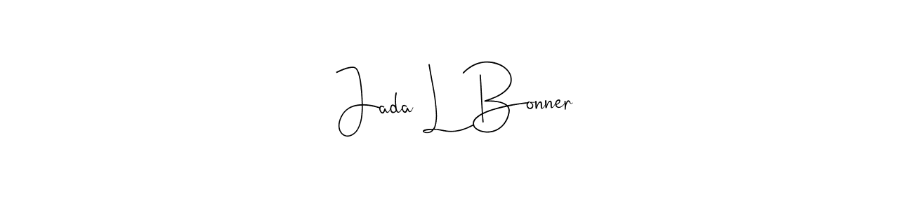 This is the best signature style for the Jada L Bonner name. Also you like these signature font (Andilay-7BmLP). Mix name signature. Jada L Bonner signature style 4 images and pictures png