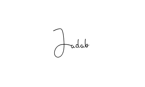 Use a signature maker to create a handwritten signature online. With this signature software, you can design (Andilay-7BmLP) your own signature for name Jadab. Jadab signature style 4 images and pictures png