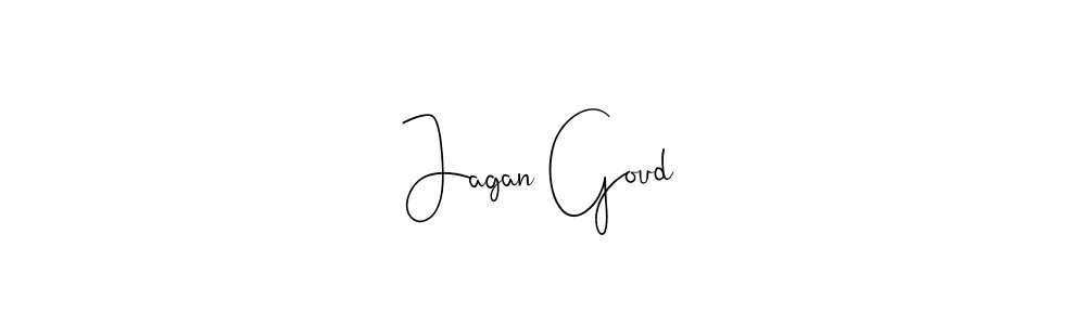 How to make Jagan Goud name signature. Use Andilay-7BmLP style for creating short signs online. This is the latest handwritten sign. Jagan Goud signature style 4 images and pictures png
