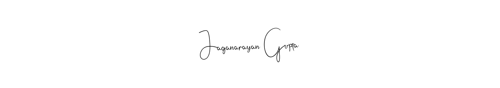Create a beautiful signature design for name Jaganarayan Gupta. With this signature (Andilay-7BmLP) fonts, you can make a handwritten signature for free. Jaganarayan Gupta signature style 4 images and pictures png