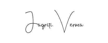 Create a personalized artistic stamp with Jagriti Verma in Andilay-7BmLP font. Perfect for visual artists, designers, and influencers. Jagriti Verma signature style 4 images and pictures png