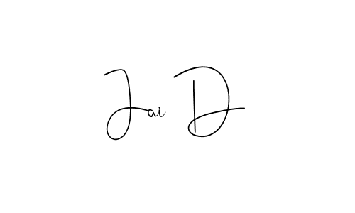 The best way (Andilay-7BmLP) to make a short signature is to pick only two or three words in your name. The name Jai D include a total of six letters. For converting this name. Jai D signature style 4 images and pictures png