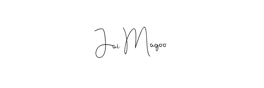 Make a beautiful signature design for name Jai Magoo. With this signature (Andilay-7BmLP) style, you can create a handwritten signature for free. Jai Magoo signature style 4 images and pictures png