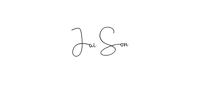 Make a beautiful signature design for name Jai Son. With this signature (Andilay-7BmLP) style, you can create a handwritten signature for free. Jai Son signature style 4 images and pictures png