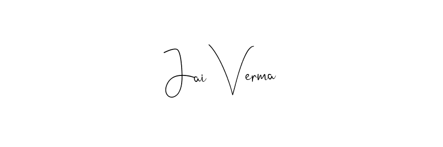 You should practise on your own different ways (Andilay-7BmLP) to write your name (Jai Verma) in signature. don't let someone else do it for you. Jai Verma signature style 4 images and pictures png