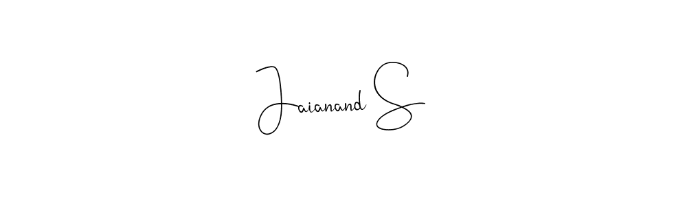 Also You can easily find your signature by using the search form. We will create Jaianand S name handwritten signature images for you free of cost using Andilay-7BmLP sign style. Jaianand S signature style 4 images and pictures png