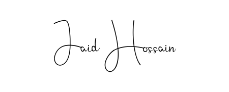 The Andilay-7BmLP font transforms the name Jaid Hossain into an executive sign with sharp precision and distinguished character. Jaid Hossain signature style 4 images and pictures png