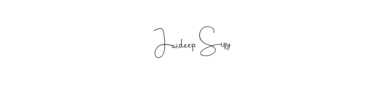 Create a beautiful signature design for name Jaideep Silly. With this signature (Andilay-7BmLP) fonts, you can make a handwritten signature for free. Jaideep Silly signature style 4 images and pictures png