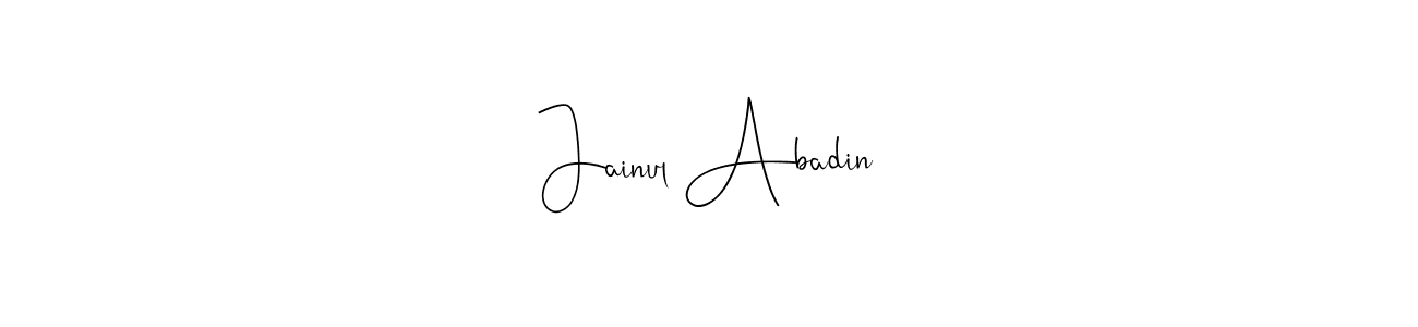 How to make Jainul Abadin signature? Andilay-7BmLP is a professional autograph style. Create handwritten signature for Jainul Abadin name. Jainul Abadin signature style 4 images and pictures png
