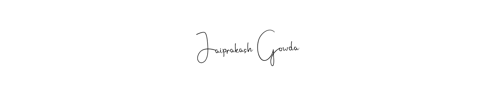 The best way (Andilay-7BmLP) to make a short signature is to pick only two or three words in your name. The name Jaiprakash Gowda include a total of six letters. For converting this name. Jaiprakash Gowda signature style 4 images and pictures png