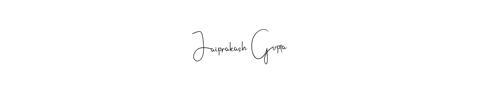 Design your own signature with our free online signature maker. With this signature software, you can create a handwritten (Andilay-7BmLP) signature for name Jaiprakash Gupta. Jaiprakash Gupta signature style 4 images and pictures png