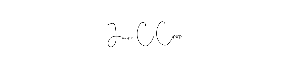 The best way (Andilay-7BmLP) to make a short signature is to pick only two or three words in your name. The name Jairo C Cruz include a total of six letters. For converting this name. Jairo C Cruz signature style 4 images and pictures png