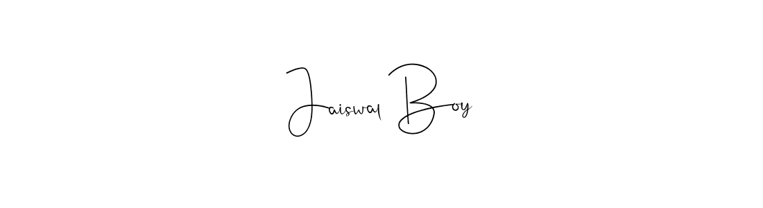 Andilay-7BmLP is a professional signature style that is perfect for those who want to add a touch of class to their signature. It is also a great choice for those who want to make their signature more unique. Get Jaiswal Boy name to fancy signature for free. Jaiswal Boy signature style 4 images and pictures png
