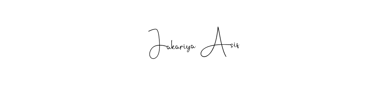 Also we have Jakariya Asif name is the best signature style. Create professional handwritten signature collection using Andilay-7BmLP autograph style. Jakariya Asif signature style 4 images and pictures png