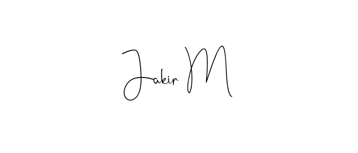 if you are searching for the best signature style for your name Jakir M. so please give up your signature search. here we have designed multiple signature styles  using Andilay-7BmLP. Jakir M signature style 4 images and pictures png