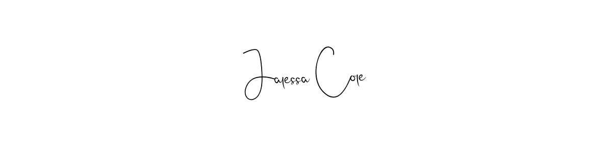 Use a signature maker to create a handwritten signature online. With this signature software, you can design (Andilay-7BmLP) your own signature for name Jalessa Cole. Jalessa Cole signature style 4 images and pictures png