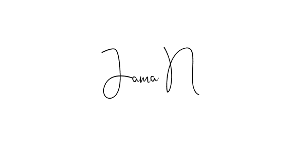 Make a beautiful signature design for name Jama N. Use this online signature maker to create a handwritten signature for free. Jama N signature style 4 images and pictures png