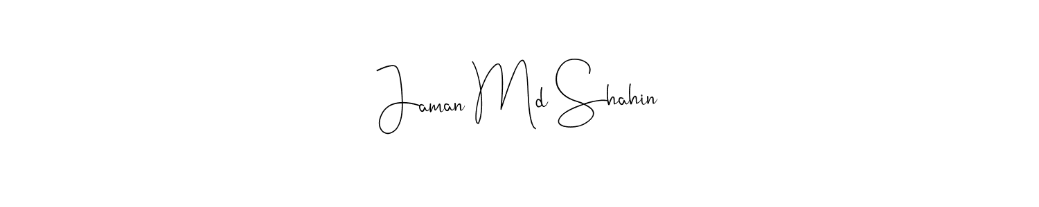 Make a beautiful signature design for name Jaman Md Shahin. With this signature (Andilay-7BmLP) style, you can create a handwritten signature for free. Jaman Md Shahin signature style 4 images and pictures png