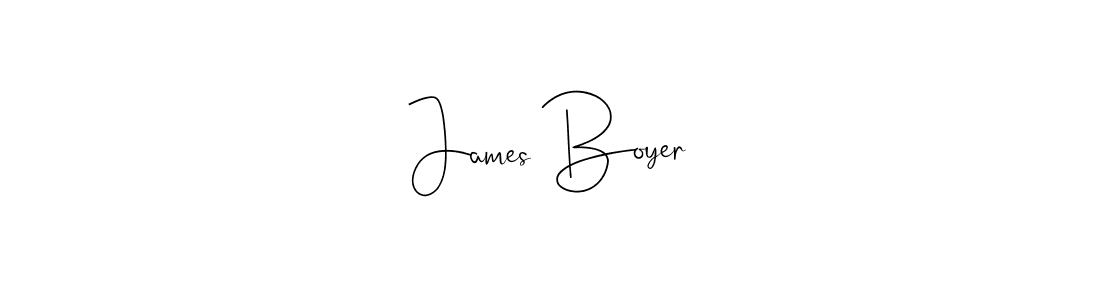 How to make James Boyer name signature. Use Andilay-7BmLP style for creating short signs online. This is the latest handwritten sign. James Boyer signature style 4 images and pictures png