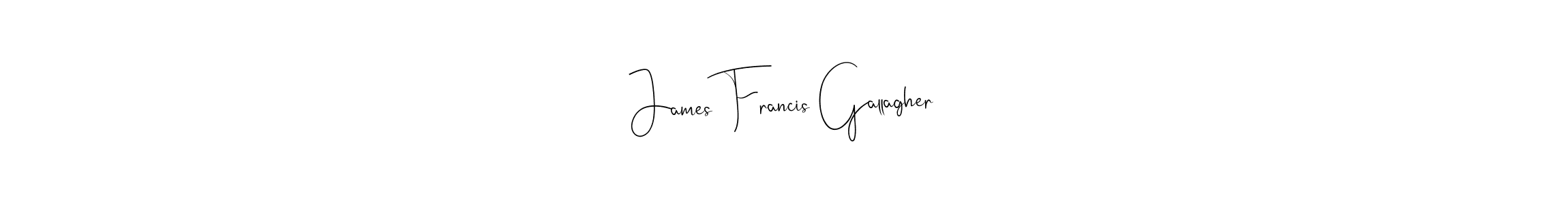 This is the best signature style for the James Francis Gallagher name. Also you like these signature font (Andilay-7BmLP). Mix name signature. James Francis Gallagher signature style 4 images and pictures png