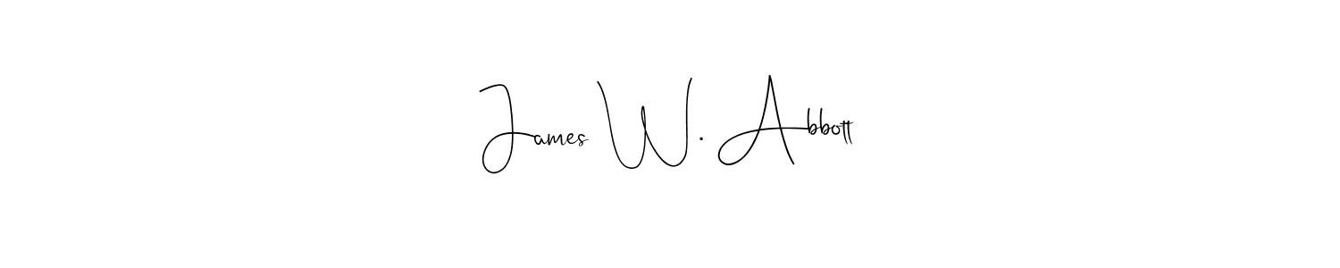 You should practise on your own different ways (Andilay-7BmLP) to write your name (James W. Abbott) in signature. don't let someone else do it for you. James W. Abbott signature style 4 images and pictures png