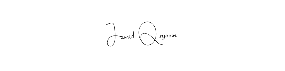 Make a beautiful signature design for name Jamid Quyoom. With this signature (Andilay-7BmLP) style, you can create a handwritten signature for free. Jamid Quyoom signature style 4 images and pictures png