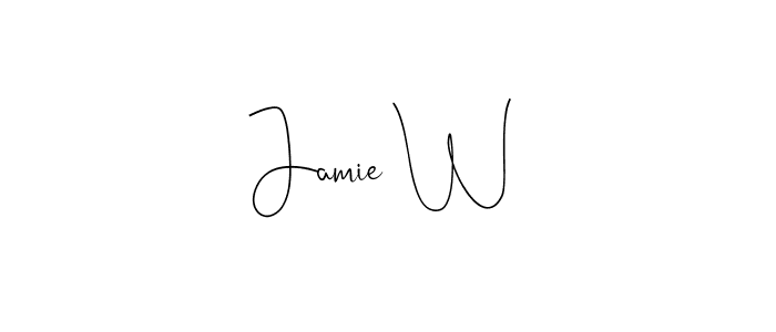 Andilay-7BmLP is a professional signature style that is perfect for those who want to add a touch of class to their signature. It is also a great choice for those who want to make their signature more unique. Get Jamie W name to fancy signature for free. Jamie W signature style 4 images and pictures png