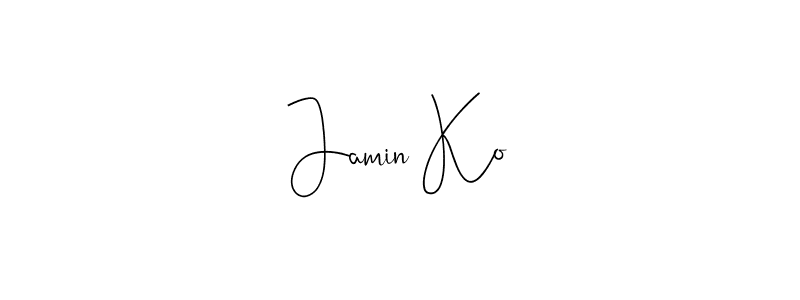Jamin Ko stylish signature style. Best Handwritten Sign (Andilay-7BmLP) for my name. Handwritten Signature Collection Ideas for my name Jamin Ko. Jamin Ko signature style 4 images and pictures png