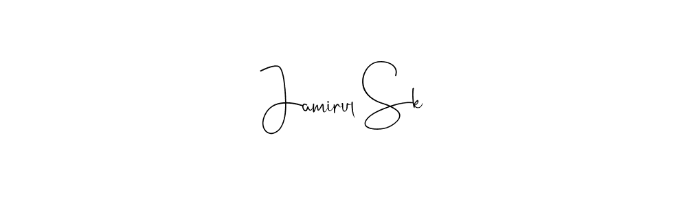 The best way (Andilay-7BmLP) to make a short signature is to pick only two or three words in your name. The name Jamirul Sk include a total of six letters. For converting this name. Jamirul Sk signature style 4 images and pictures png