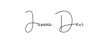 The Andilay-7BmLP font transforms the name Jamna Devi into an executive sign with sharp precision and distinguished character. Jamna Devi signature style 4 images and pictures png