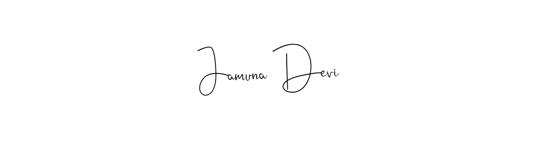 The best way (Andilay-7BmLP) to make a short signature is to pick only two or three words in your name. The name Jamuna Devi include a total of six letters. For converting this name. Jamuna Devi signature style 4 images and pictures png