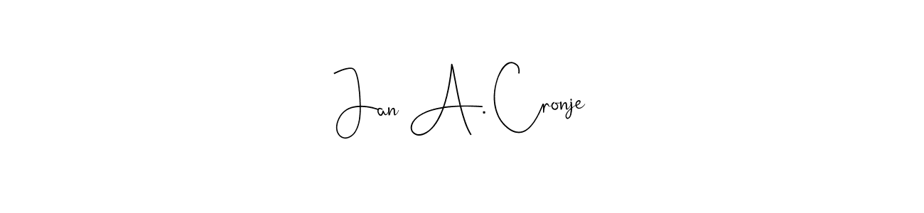 Make a beautiful signature design for name Jan A. Cronje. With this signature (Andilay-7BmLP) style, you can create a handwritten signature for free. Jan A. Cronje signature style 4 images and pictures png