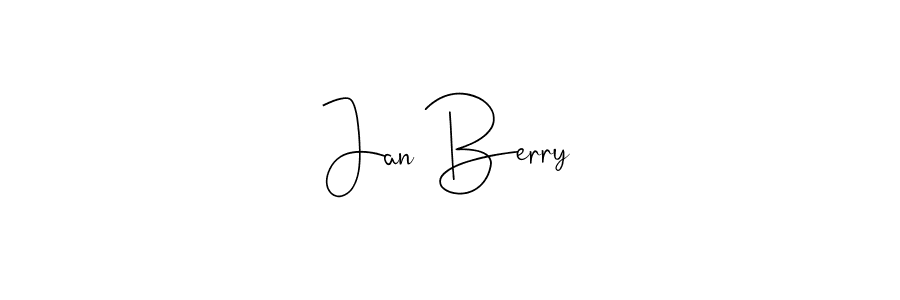 You should practise on your own different ways (Andilay-7BmLP) to write your name (Jan Berry) in signature. don't let someone else do it for you. Jan Berry signature style 4 images and pictures png