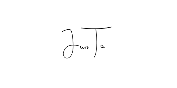 Similarly Andilay-7BmLP is the best handwritten signature design. Signature creator online .You can use it as an online autograph creator for name Jan Ta. Jan Ta signature style 4 images and pictures png
