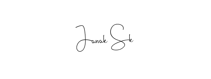 Also we have Janak Sk name is the best signature style. Create professional handwritten signature collection using Andilay-7BmLP autograph style. Janak Sk signature style 4 images and pictures png