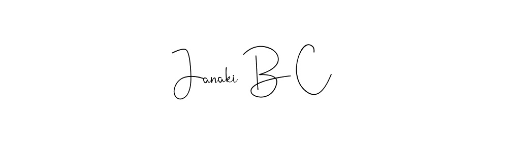 Janaki B C stylish signature style. Best Handwritten Sign (Andilay-7BmLP) for my name. Handwritten Signature Collection Ideas for my name Janaki B C. Janaki B C signature style 4 images and pictures png